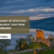 Promotional banner for Wee Scottish Tours featuring Urquhart Castle at Loch Ness during sunset with the text “Central Highlands Tour from Edinburgh”