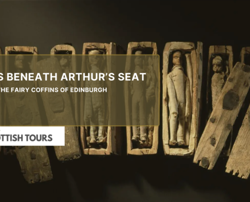 Miniature fairy coffins with carved figures from Arthur’s Seat Edinburgh mystery
